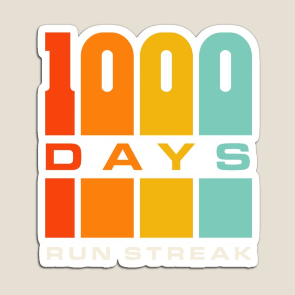 Item preview, Run Streak Run Streaker 1,000 Days of Running Comma Day designed and sold by yelly123.