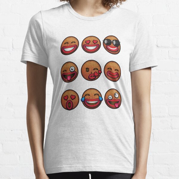 Gingerbread Man Assorted Emoji Faces  Essential T-Shirt