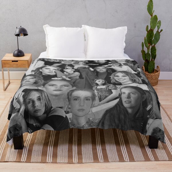 Item preview, Maya Hawke Abstract Collage Art - Black and White Aesthetics designed and sold by CollageHeaven.