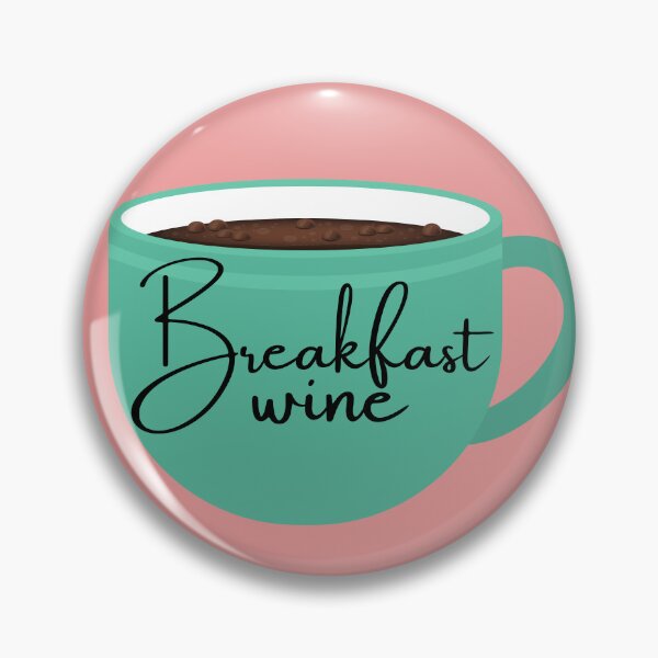 Item preview, Green Coffee Mug "Breakfast Wine" designed and sold by BirdandPoppy.