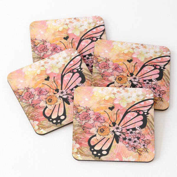 Item preview, Tropical flower butterfly art designed and sold by janusa.