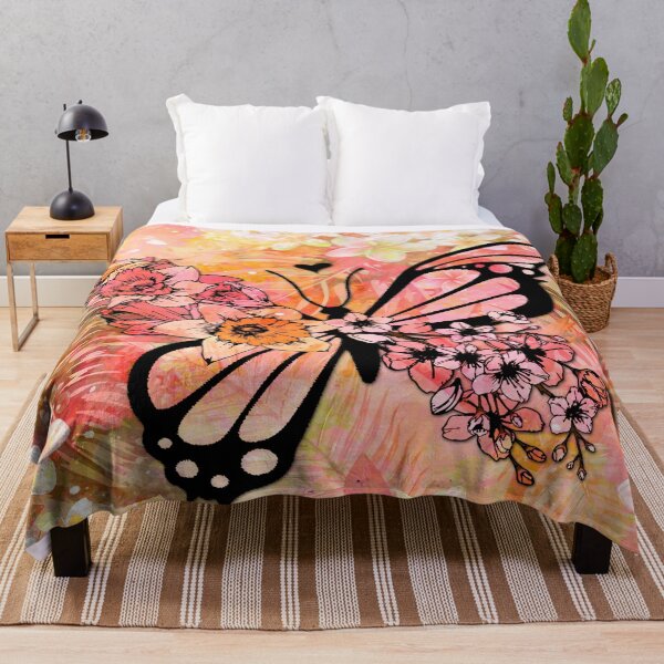 Item preview, Tropical flower butterfly art designed and sold by janusa.