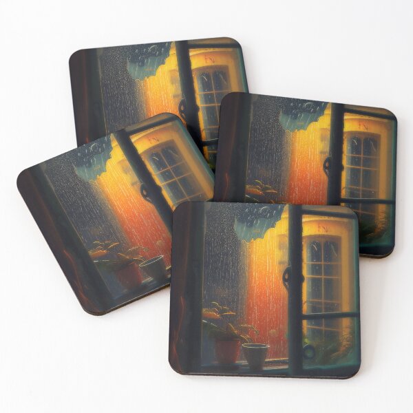 Item preview, window seeing heavy rainfall designed and sold by taoufik ighzer.