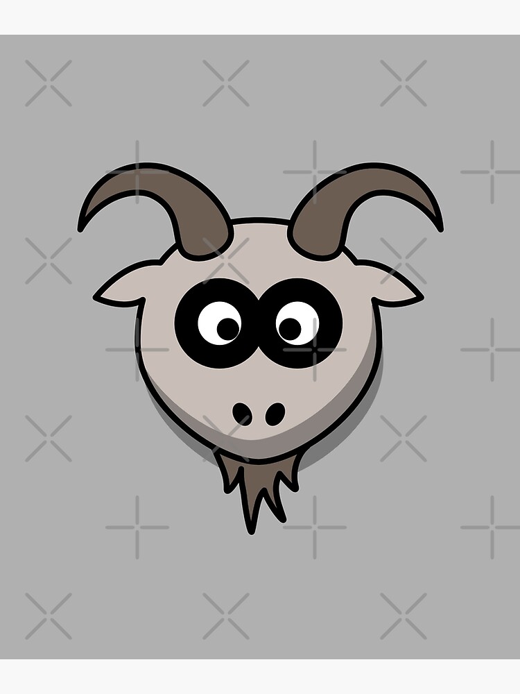 "Surprised Goat Emoji" Art Print for Sale by PrintPress Redbubble