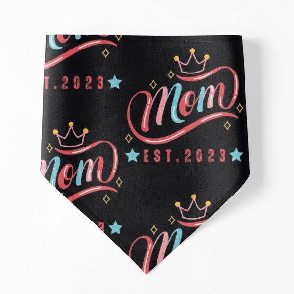 Mom Est 2023 Mother's Day Soon to be Mom Pregnancy Announce Pet Bandana