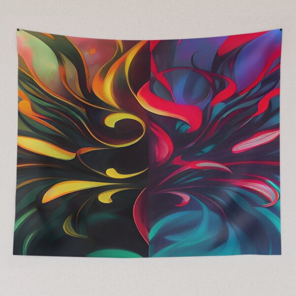 Item preview, Warm and Cold Swirls and Twirls of Wild Florets Blowing in the Wind designed and sold by deniselynnimage.