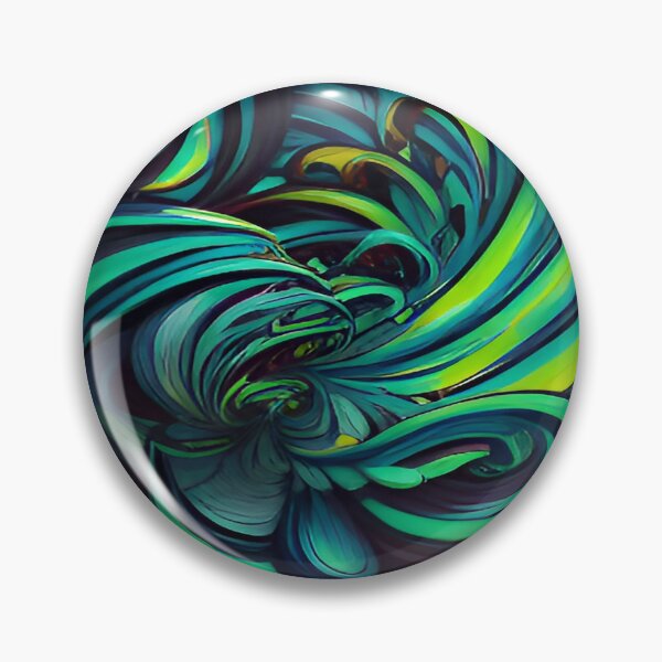Item preview, Abstract Cool Green and Turquoise Swirls and Twirls Flower Stems Growing in the Wild  designed and sold by deniselynnimage.