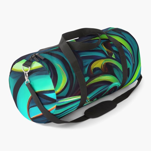 Item preview, Abstract Cool Green and Turquoise Swirls and Twirls Flower Stems Growing in the Wild designed and sold by deniselynnimage.