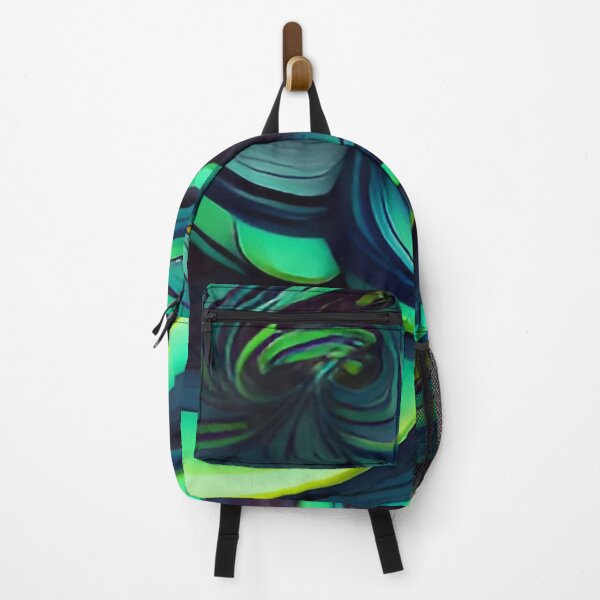 Item preview, Abstract Cool Green and Turquoise Swirls and Twirls Flower Stems Growing in the Wild  designed and sold by deniselynnimage.