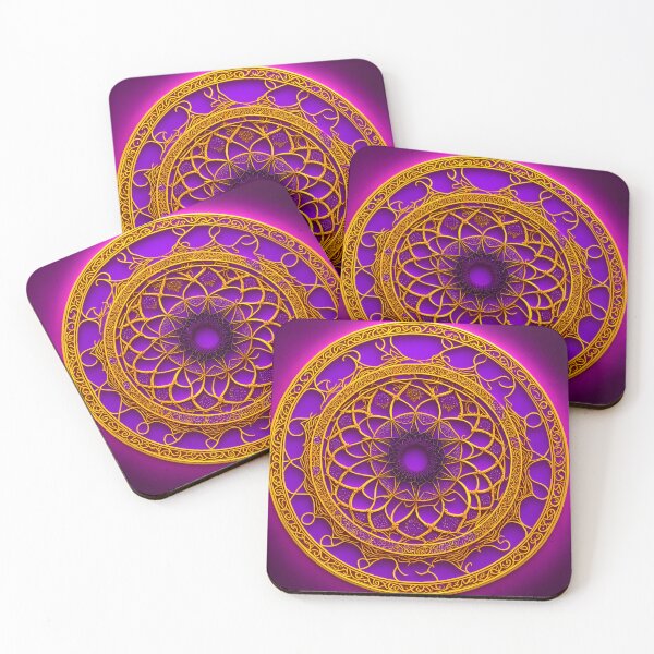 Item preview, Mandala Golden Flower Mandala Purple Pink- Mandalas designed and sold by internlvisions.