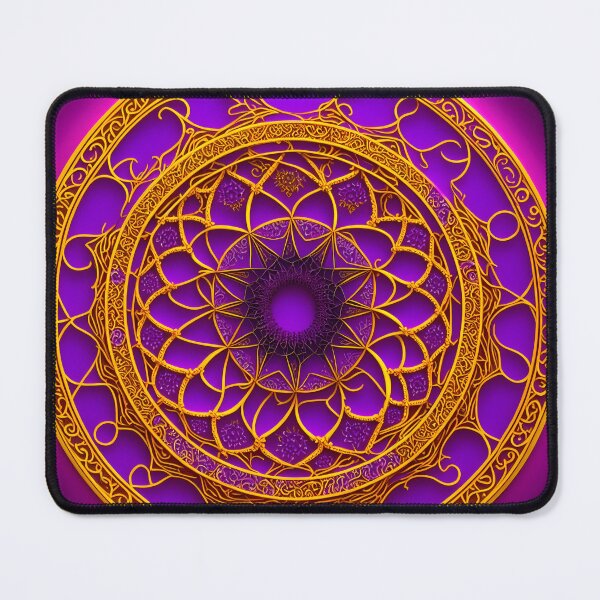 Item preview, Mandala Golden Flower Mandala Purple Pink- Mandalas designed and sold by internlvisions.