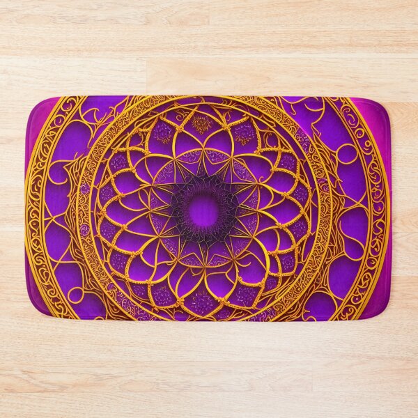 Item preview, Mandala Golden Flower Mandala Purple Pink- Mandalas designed and sold by internlvisions.