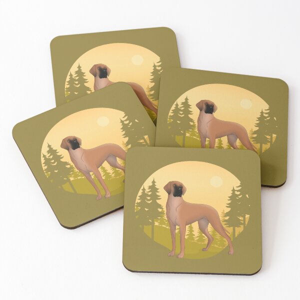 Item preview, Fawn Great Dane, Dog Breed, Original Digital Illustration I designed and sold by anacecilia.