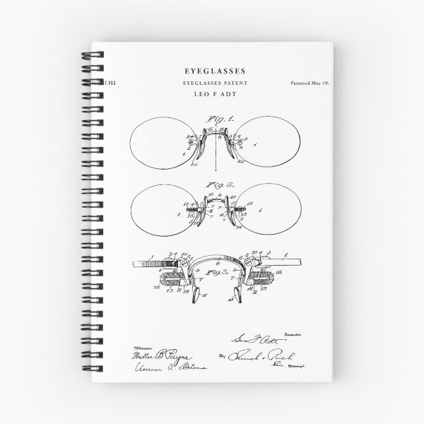 Item preview, Eyeglasses Patent Drawing Blueprint designed and sold by Vintago.