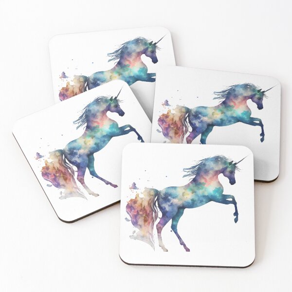 Item preview, Cosmic watercolor unicorn designed and sold by mtamri.
