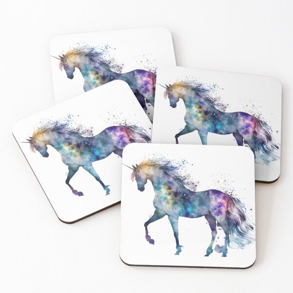 Item preview, Cosmic watercolor unicorn designed and sold by mtamri.