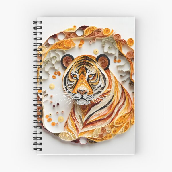 Item preview, Earth Tiger - Quilled Paper Artwork - AI Generated designed and sold by Quilluminations.