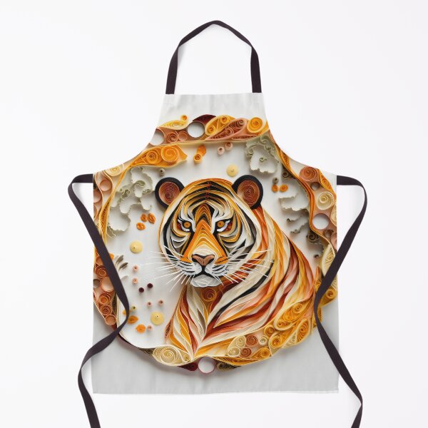 Item preview, Earth Tiger - Quilled Paper Artwork - AI Generated designed and sold by Quilluminations.