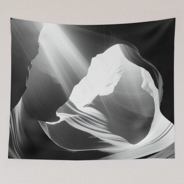 Item preview, Arizona's Antelope Canyon Sunrays in Black and White designed and sold by Michael Voyler.