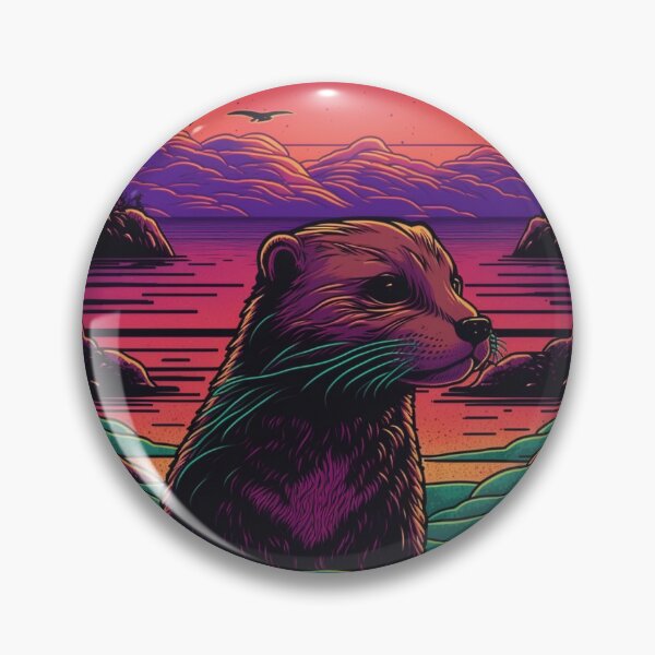 Item preview, Retrowave Otter designed and sold by RESToRAPTOR.