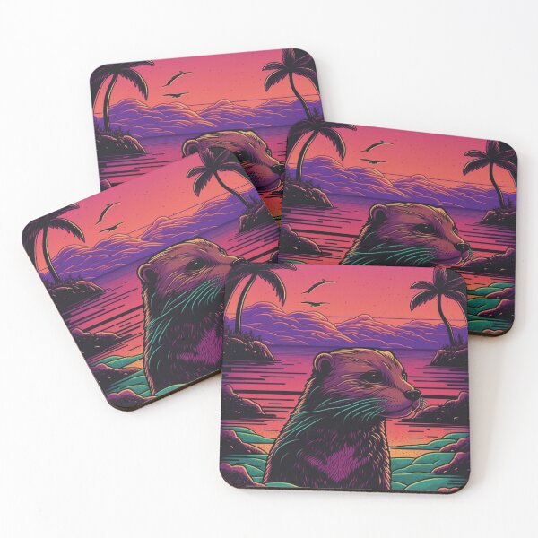 Item preview, Retrowave Otter designed and sold by RESToRAPTOR.