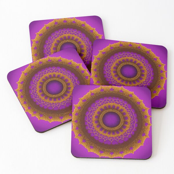 Item preview, Mandala Golden Wheel Mandala Purple Pink- Mandalas designed and sold by internlvisions.
