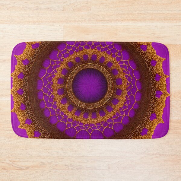 Item preview, Mandala Golden Wheel Mandala Purple Pink- Mandalas designed and sold by internlvisions.