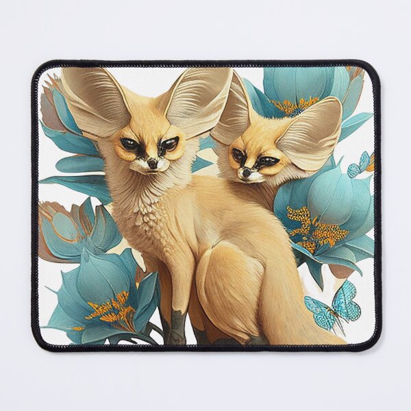 Item preview, an illustrated image of butterflies blue birds fennec fox designed and sold by Richstd.
