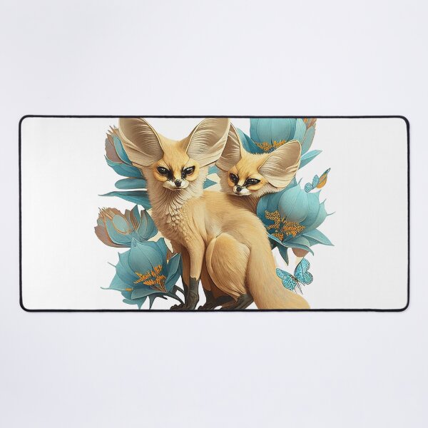 Item preview, an illustrated image of butterflies blue birds fennec fox designed and sold by Richstd.