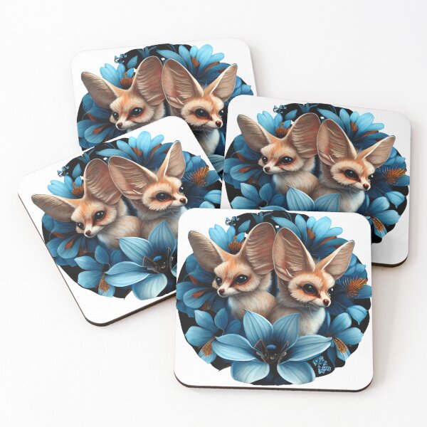 Item preview, an illustrated image of butterflies blue birds fennec fox designed and sold by Richstd.