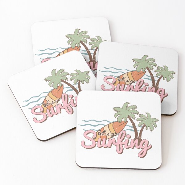 Item preview, Let's Go Surfing Retro Summer Beach designed and sold by sweetbelle.