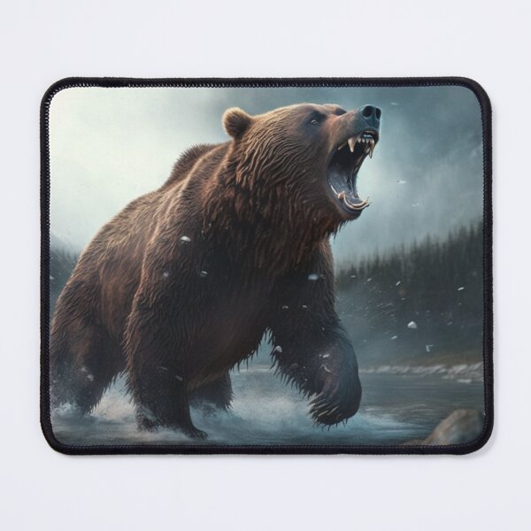 Item preview, The Revenant Style Grizzly Bear Defending its Territory designed and sold by Neffdesign.