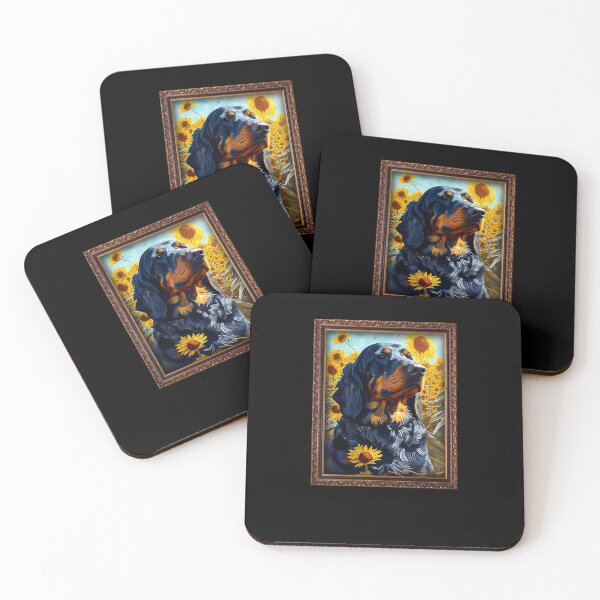 Item preview, Gordon Setter Sunflower Painting Adorable Dog designed and sold by rafaeltto.