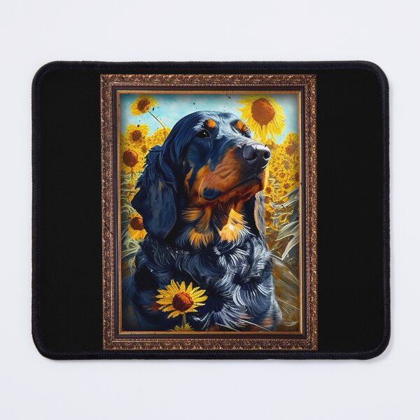 Item preview, Gordon Setter Sunflower Painting Adorable Dog designed and sold by rafaeltto.