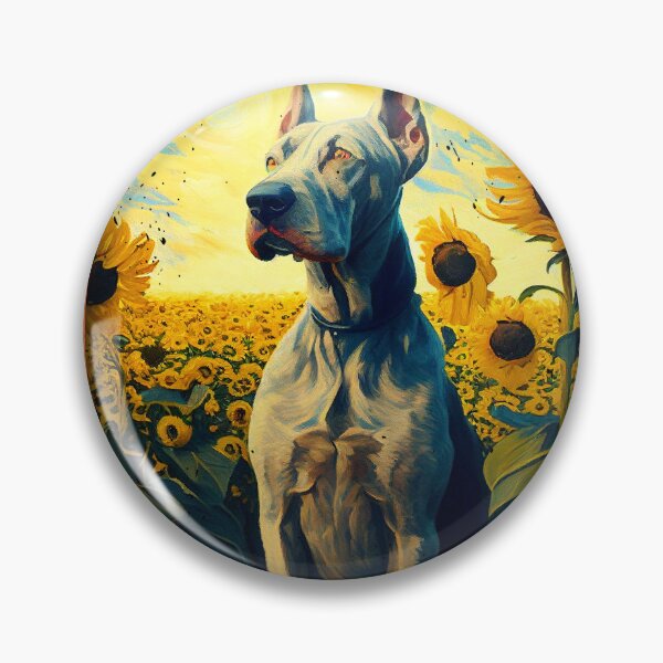 Artikelvorschau, Great Dane Sunflower Painting Adorable Dog entworfen und verkauft von rafaeltto.