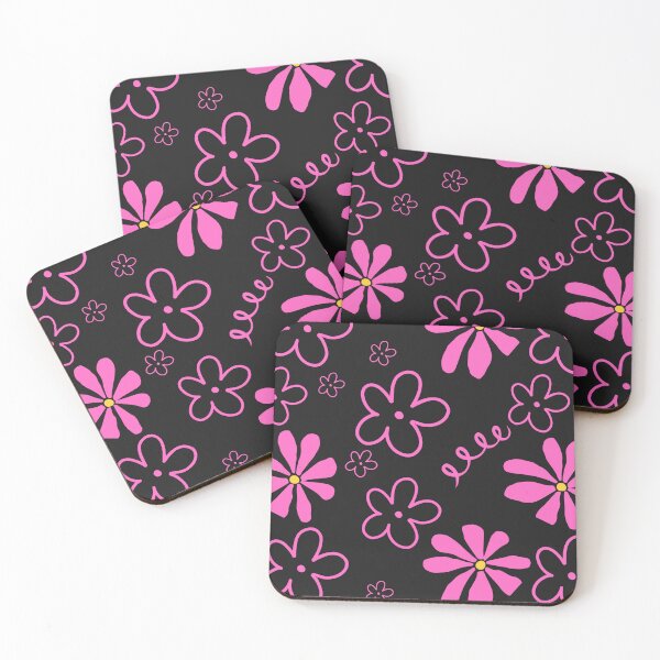 Item preview, Charming Pink Flowers designed and sold by retrobliss70s.
