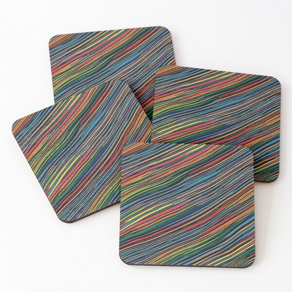 Item preview, 70s Retro Rainbow Stripes Colorful Pattern designed and sold by Aurora Hues.