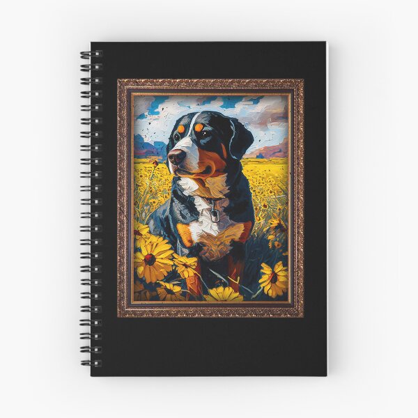 Item preview, Greater Swiss Mountain Sunflower Painting Adorable Dog designed and sold by rafaeltto.