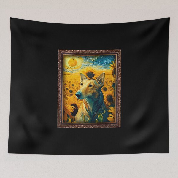 Artikelvorschau, Greyhound Sunflower Painting Adorable Dog entworfen und verkauft von rafaeltto.