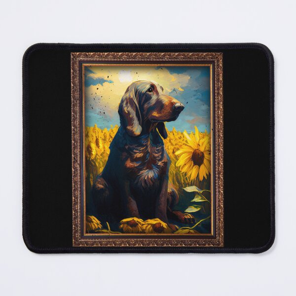 Item preview, Hanoverian Scenthound Sunflower Painting Adorable Dog designed and sold by rafaeltto.