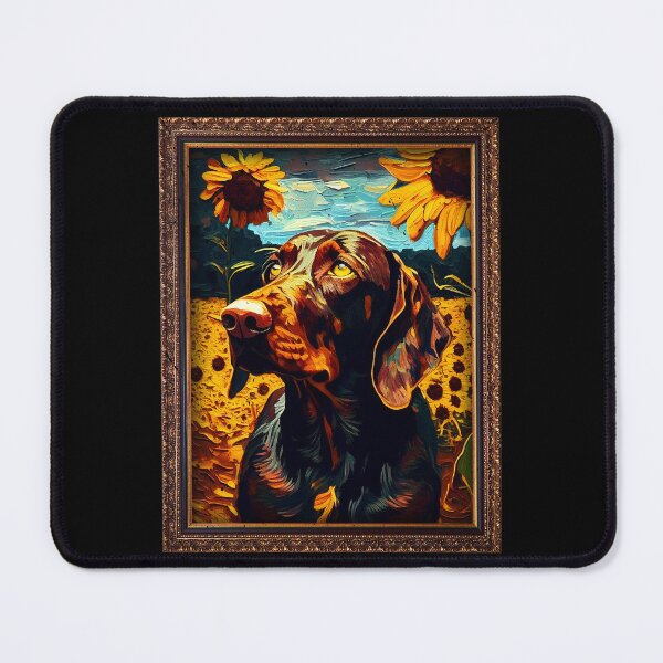 Item preview, Hanoverian Scenthound Sunflower Painting Adorable Dog designed and sold by rafaeltto.