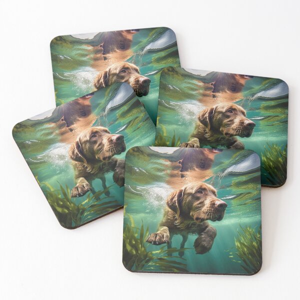 Item preview, Chesapeake Bay Retriever swimming: 3 designed and sold by ebrawne.