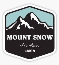 mount snow ski skiing hiking climbing biking snow snowboarding Sticker