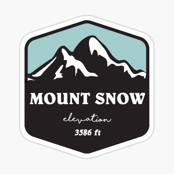 mount snow ski skiing hiking climbing biking snow snowboarding Sticker