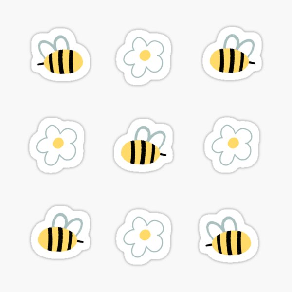 Item preview, Mini Bees and Flowers Sticker Sheet, Sticker Pack by LittleByrdSTU designed and sold by Martie Mart.