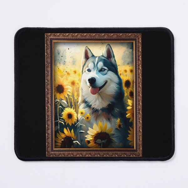 Item preview, Husky Sunflower Painting Adorable Dog designed and sold by rafaeltto.
