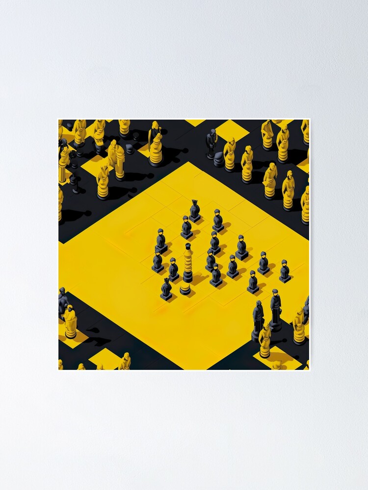 CHESS Isometric Design - NEW Art Chess Games POSTER
