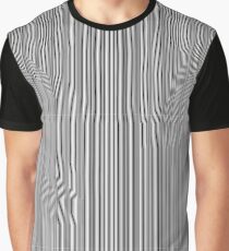 Vertical frequent black strips Graphic T-Shirt