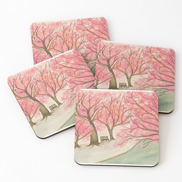 Item preview, Cherry Blossoms in the Park designed and sold by Lisa Neuman Watercolors.