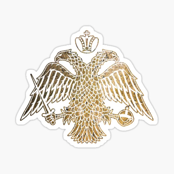 BYZANTINE DOUBLE HEADED EAGLE EMBLEM Sticker
